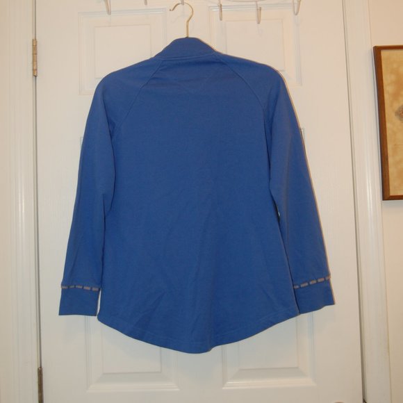 ERIN LONDON Women's Cobalt Blue /Grey Light Zipper Jacket Size Small - Picture 4 of 7